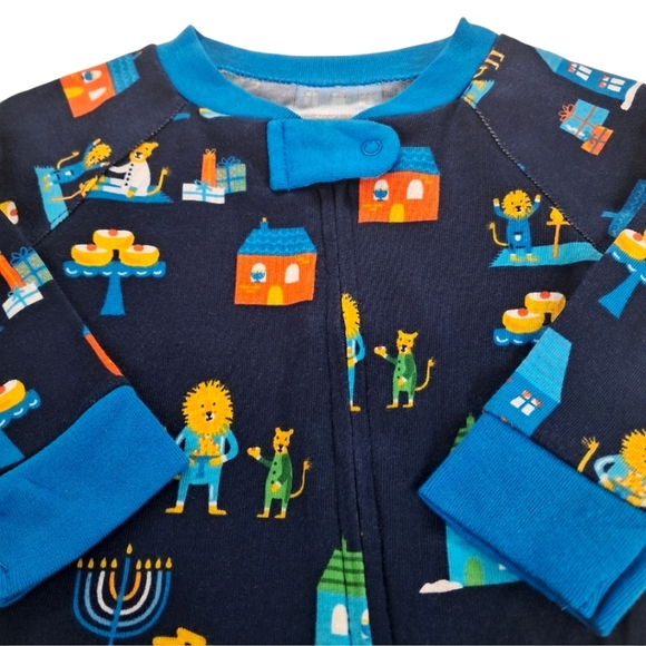 Hanukkah PJs One-Piece Size 3-6 Months - Picture 4 of 5